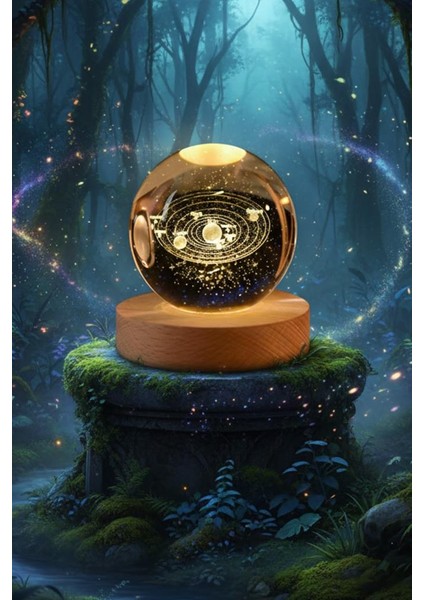 Ahşap Tabanlı Gezegen LED Işıklı Küre fırsatları