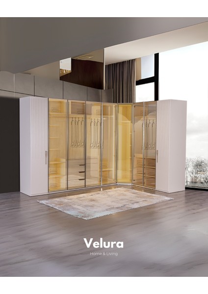 Tress Yatak Odası Takımı (9 Kapaklı Köşe Dolap + Şifonyer + Komodin + Karyola) modelleri