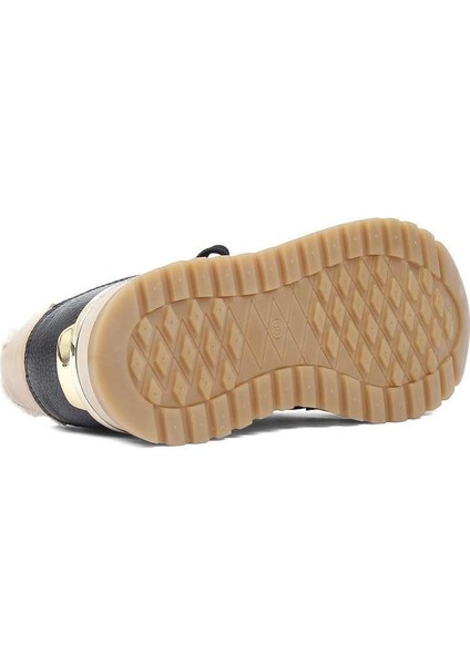 Kadın Siyah Vizon Bağcıklı Süet Deri Sneaker indirimleri