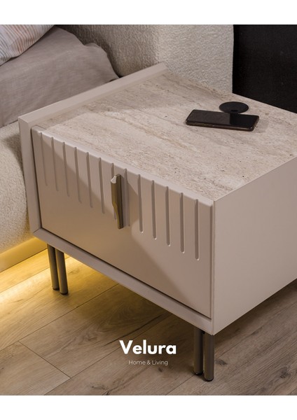 Tress Yatak Odası Takımı (6 Kapaklı Gardırop + Şifonyer + Komodin + Karyola)