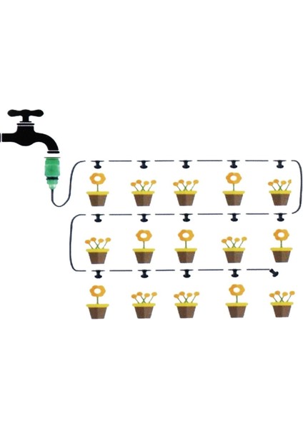 Kendin Yap Balkon Veranda Çardak Kamelya Sulama - Serinletme ve Nemlendirme Sistemi 10M indirimleri