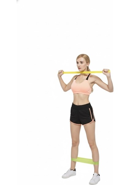 5 Li Çantalı Aerobik Band Pilates Plates Yoga Fitness Squat Çalışma Lastiği Latex Egzersiz Bandı fırsatları