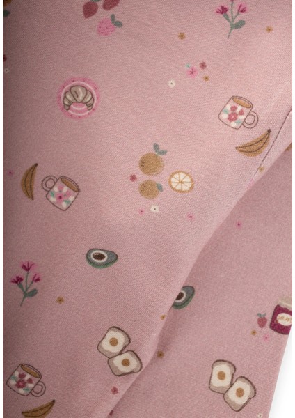 Desenli Mevsimlik Pijama Takım 1-7 Yaş Pudra Pembe modelleri