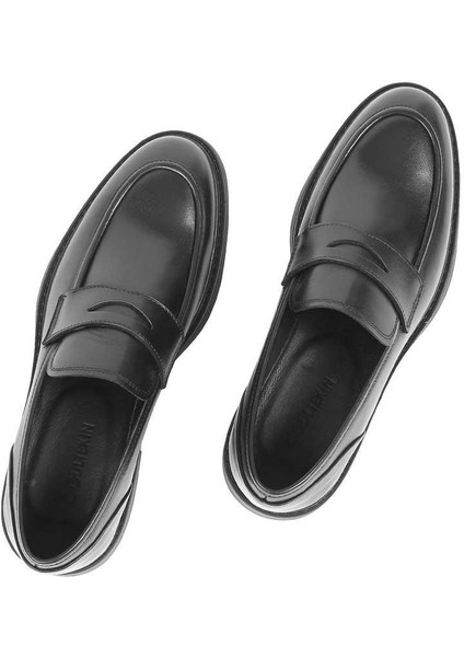 Erkek Siyah Deri Loafer