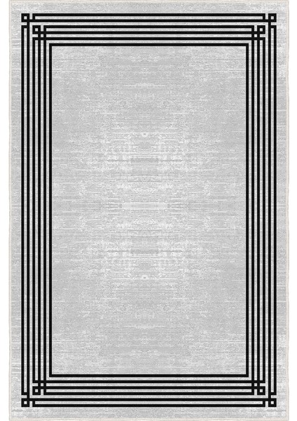 Sadelikte Derinlik Gri ve Siyahın Buluştuğu Halı- Kaymaz Taban fırsatları