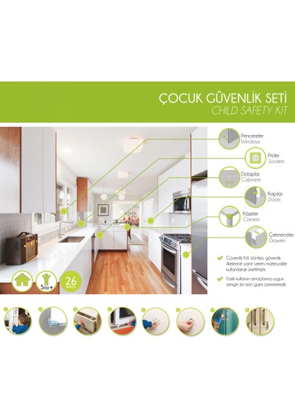 Çocuk Güvenlik Seti - Profesyonel 26 Parça