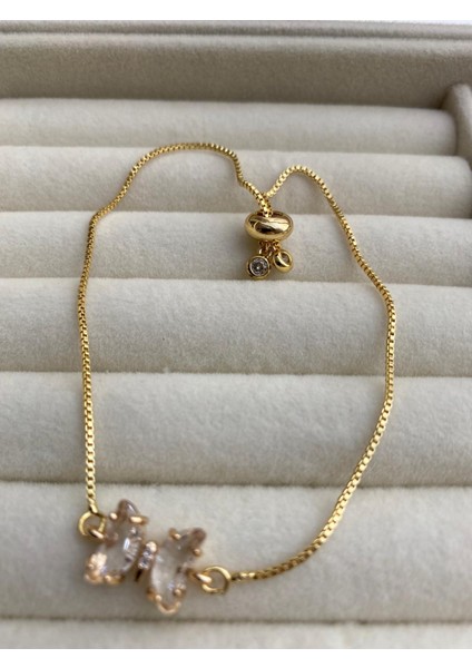 Çelik Zirkon Taşlı Kelebek Model Bileklik indirimleri