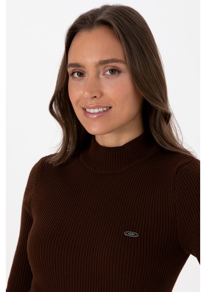 Kadın Koyu Kahverengi Kazak /triko 50315937-VR084 fiyatları
