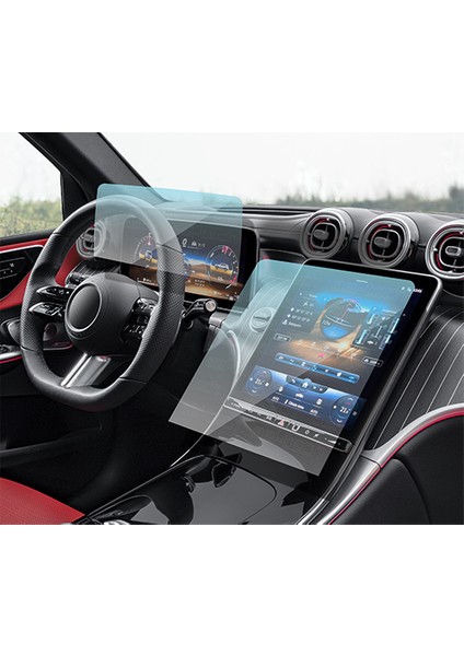 Mercedes Glc 2023-2025 Uyumlu Dijital Gösterge ve 11.9 Inç Navigasyon 9h Nano Ekran Koruyucu 2'li Set