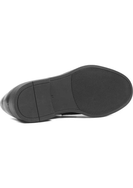 Erkek Siyah Deri Loafer