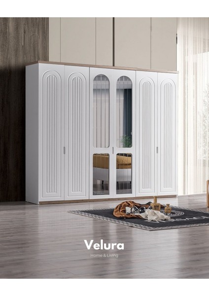 Boerno Yatak Odası Takımı (Dolap + Şifonyer + Komodin + Karyola) fırsatları