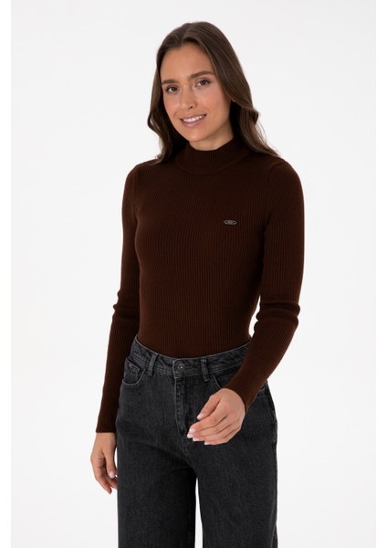 Kadın Koyu Kahverengi Kazak /triko 50315937-VR084 modelleri