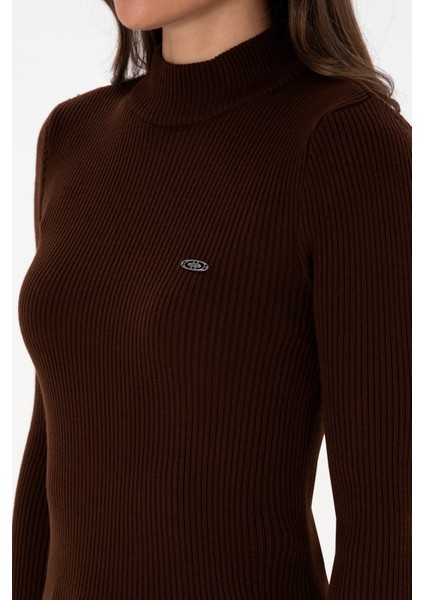 Kadın Koyu Kahverengi Kazak /triko 50315937-VR084