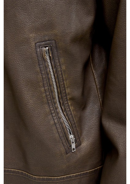 Erkek Jjecasablanca Deri Ceket 12278839 Kahverengi modelleri