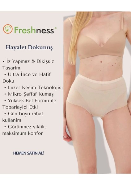 Freshness 0025 Lazer Kesim Tül Yüksek Bel Bato Korse