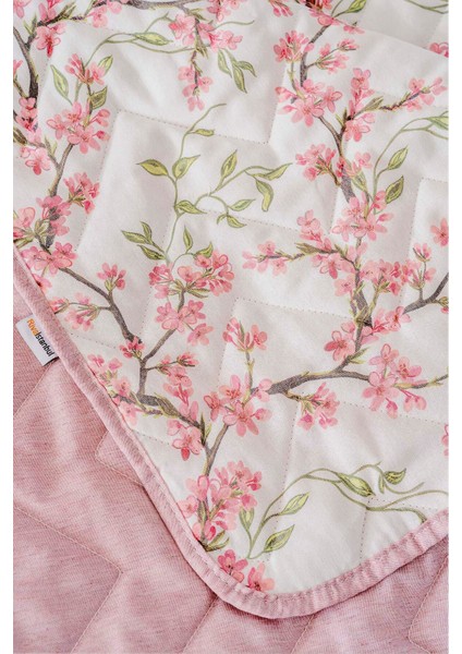Sakura Çift Kişilik Pamuklu Kapitone Pike & Yatak Örtüsü