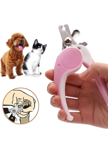 Wf Çelik Uçlu Pembe Kedi Köpek Büyük Tırnak Makası CIN310PM