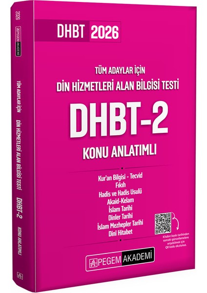 2026 Din Hizmetleri Alan Bilgisi Testi DHBT-2 Konu Anlatımlı fiyatları