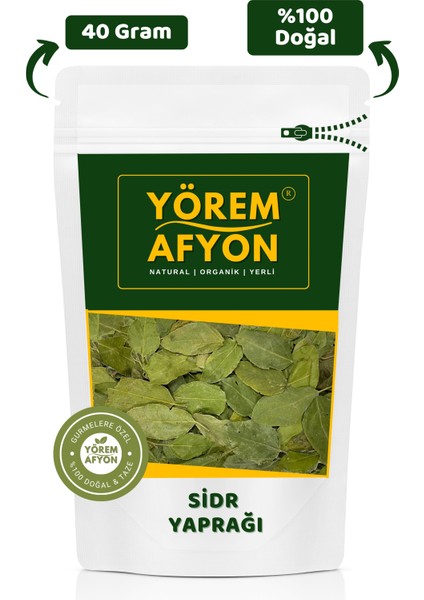 Yörem Afyon Doğanın Arındırıcı Mührü & Negatif Enerjiye Karşı Kalkan Hakiki Sidr Yaprağı (Sedir – Sidir) | 40GR.