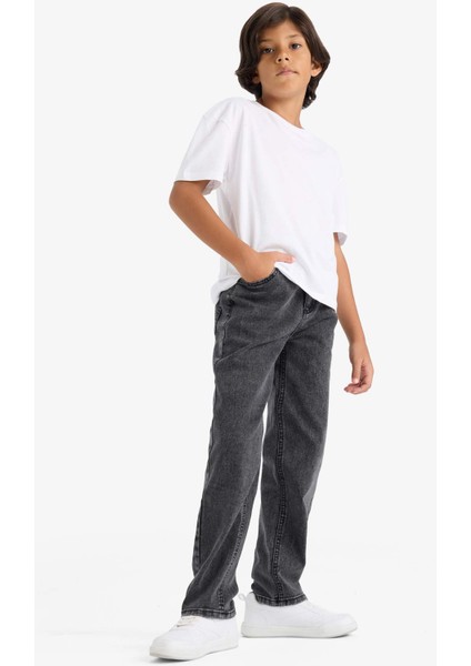 Erkek Çocuk Straight Fit Düz Paça Jean Pantolon F0454A825AU fiyatları