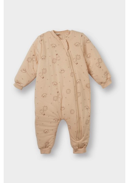 Erkek Bebek 2,5 Tog Elyaf Süt Baskılı Penye Tulum