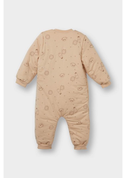 Erkek Bebek 2,5 Tog Elyaf Süt Baskılı Penye Tulum modelleri