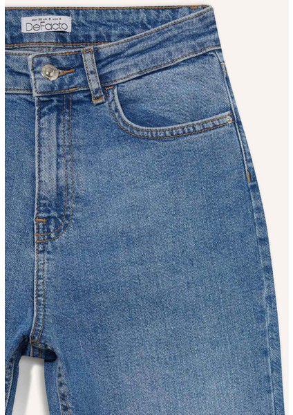 Mary Vintage Straight Fit Yüksek Bel Bilek Boy Jean Yıkamalı Pantolon fiyatları