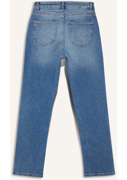 Mary Vintage Straight Fit Yüksek Bel Bilek Boy Jean Yıkamalı Pantolon modelleri