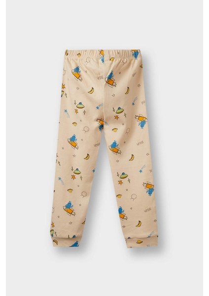 Erkek Bebek Pijama Takımı Uzay Baskılı Uzun Kollu Üst Uzun Alt F0550A525AU modelleri