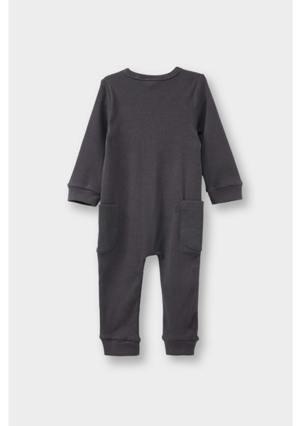 Erkek Bebek Yenidoğan Fitilli Kaşkorse Düğmeli Uzun Kollu Tulum F4651A525AU modelleri