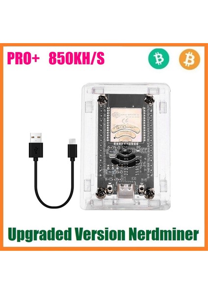Btc Miner Pro+ Solo Miner 850KH/S Bitcoin Btc Miner ESP32 Çip Wifi Düşük Güç, Akrilik Kasa ve Ev Ofisi Için (Yurt Dışından) fiyatları
