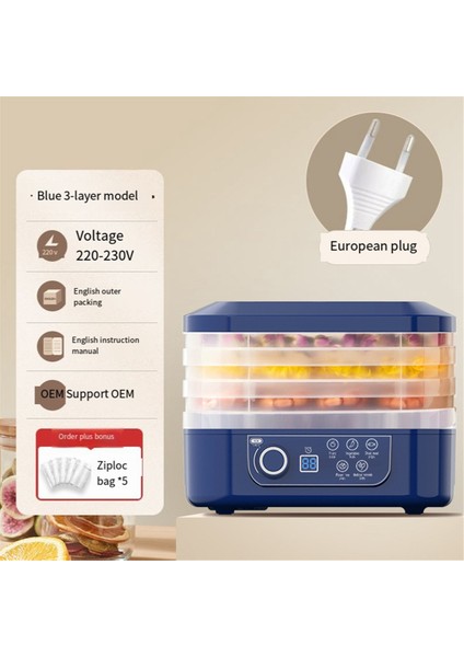 Akıllı Elektrikli Gıda Kurutma Makinesi Meyve Sebze Kurutucu Atıştırmalık Gıda Makinesi Alet Mutfak Hediye Ab Fişi (Yurt Dışından) fiyatları