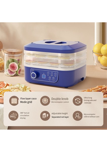 Akıllı Elektrikli Gıda Kurutma Makinesi Meyve Sebze Kurutucu Atıştırmalık Gıda Makinesi Alet Mutfak Hediye Ab Fişi (Yurt Dışından) fırsatları