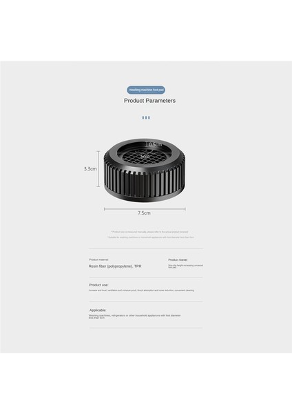 Adet Çamaşır Makinesi Yükseklik Artırma Pedleri Kaymaz Pedler Sessiz Kaymaz Yükseltici Mat Buzdolabı Kurutma Makinesi Destek Standı 3,3 cm (Yurt Dışından) fiyatları