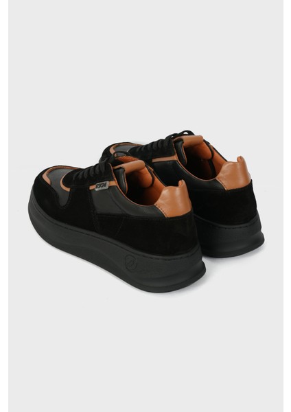 Grace Serisi Kadın Siyah Turuncu Hakiki Deri Sneaker Ayakkabı modelleri