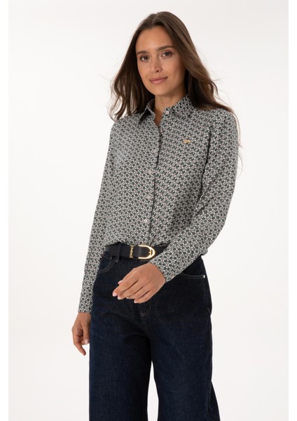 Kadın Taş Gömlek Desenli 50316424-VR049