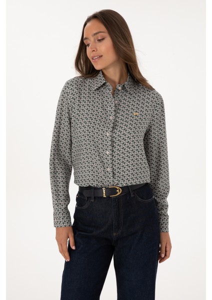 Kadın Taş Gömlek Desenli 50316424-VR049 modelleri