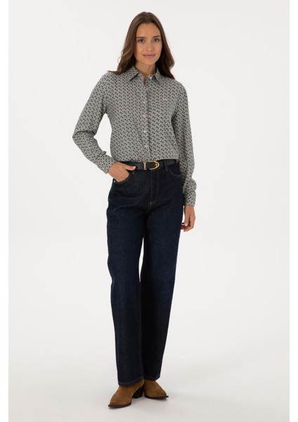 Kadın Taş Gömlek Desenli 50316424-VR049 fırsatları