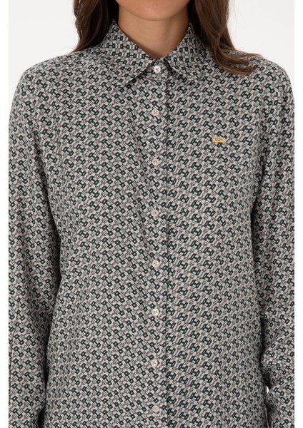 Kadın Taş Gömlek Desenli 50316424-VR049