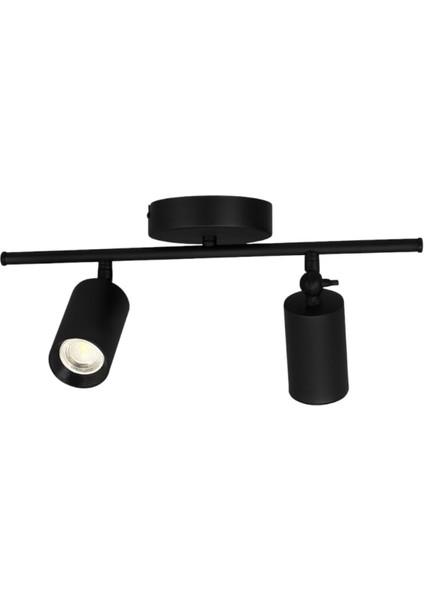 Spoti 2'li Siyah Renk (Gün Işığı) Modern Tasarım Cafe - Mutfak - Banyo Spot Ledli Sıralı Avize fırsatları
