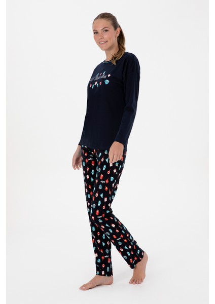 Kadın Lacivert Pijama Takım 50318896-VR033