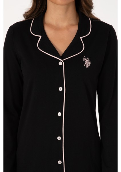 Kadın Siyah Pijama Takım 50318815-VR046