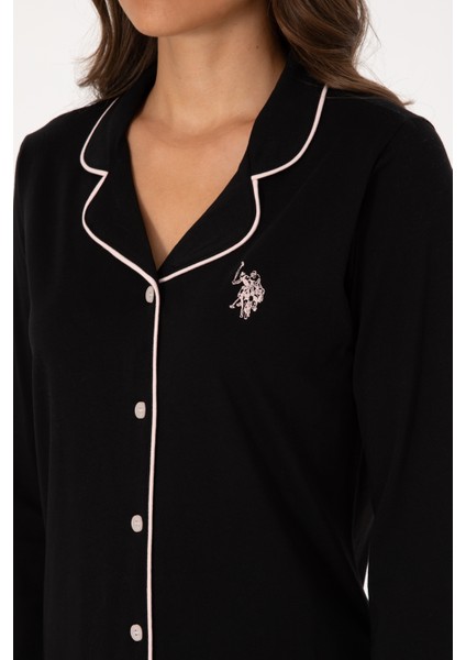 Kadın Siyah Pijama Takım 50318815-VR046