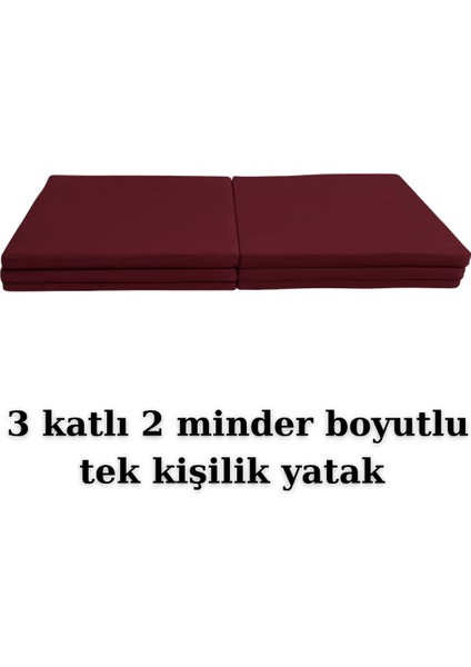 Multipurpose 5 In 1 Bordo Çift Kişilik Katlanır Süngerli Misafir Yer Yatağı ve Balkon Minderi 7cm modelleri