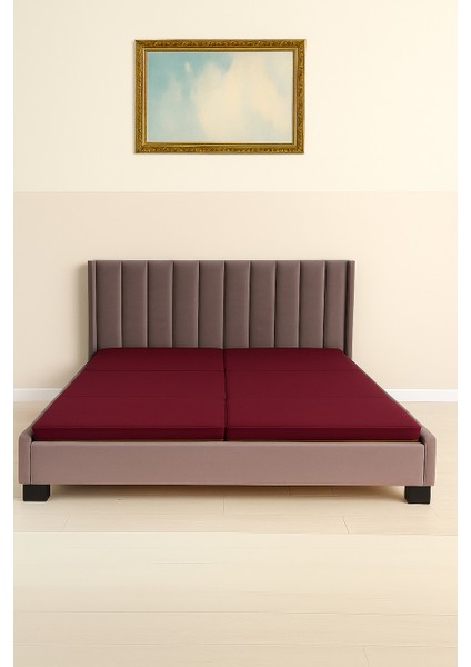 Multipurpose 5 In 1 Bordo Çift Kişilik Katlanır Süngerli Misafir Yer Yatağı ve Balkon Minderi 7cm indirimleri