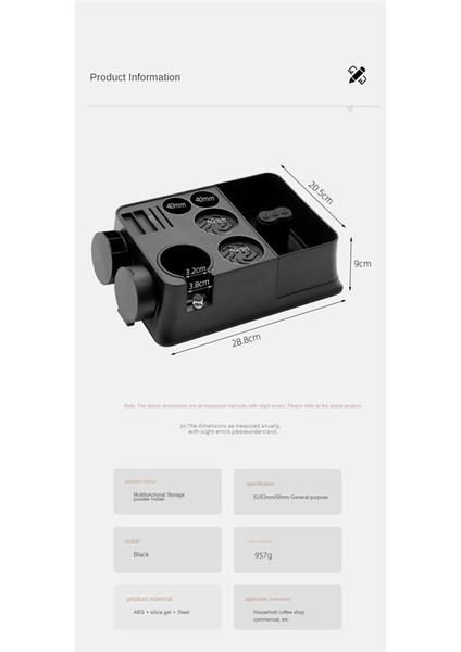 Kahve Kurcalaması Stand Portafilter Tutucu Slip Olmayan Espresso Tamping Istasyonu Cafe Mağazası Için Çok Fonksiyonlu Depolama Braketi (Yurt Dışından) modelleri