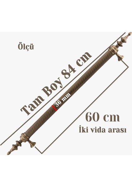 Otağ Antik 60 cm Kapı Çekme Kolu Tutma Kulpu Kulbu Çelik Dış Kapı Tutamağı Sürgülü Kapı Lüks Model fiyatları