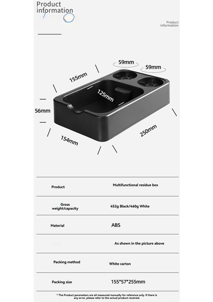 Espresso Tamping Istasyonu Espresso Organizer Kutu Kahve Filtre Kurcalama Tutucu Sayaç Üst Kahve Araçları Organzier B (Yurt Dışından)