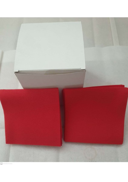 Kırmızı Kumaş Dokulu Kare Peçete 20*20 50'li Paket fiyatları