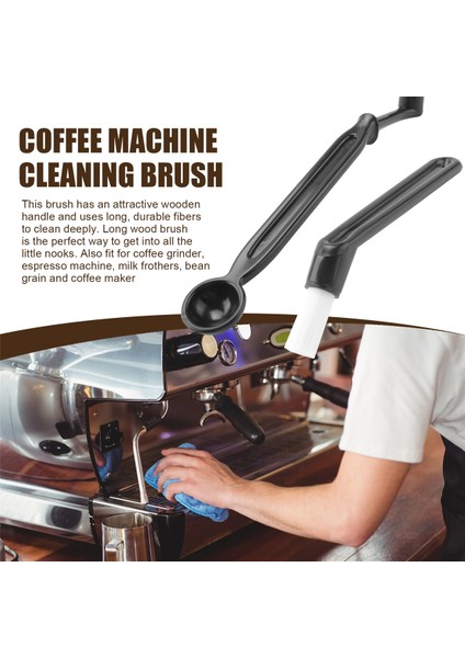 Kahve Fırçası Seti Espresso Fırça Kiti, Ahşap Kahve Öğütücü Makinesi Temizleme Fırçası ve Kahve Makinesi Için Espresso Fırçası (Yurt Dışından) indirimleri